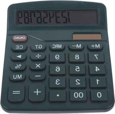 Kleine Rekenmachine - Bureaucalculator Rekenmachine - Kantoor Werk - Grote Knoppen - 145 cm - Donkergroen