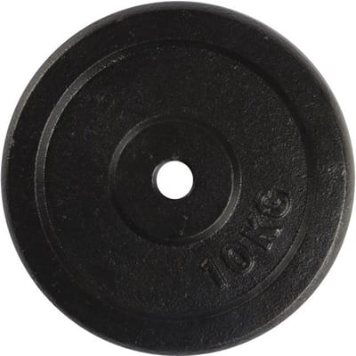 VirtuFit Gietijzeren Gewicht - 30 mm - 10 kg - Zwart - Halterschijf - Gewicht Schijf - Sport Gewichten voor Thuis - Geschikt voor Fitness, CrossFit & Functional Training