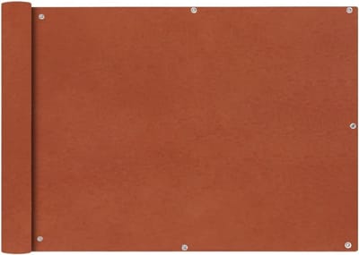 Balkonscherm Privacy Scherm - Oxford Stof Waterdicht & UV-bestendig - Balkondoek met Aluminium Oogjes - 75 x 400 cm - Terracotta