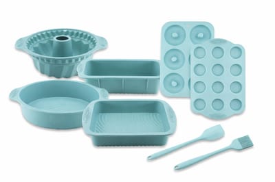 Famanu – 8-in-1 siliconen bakvormenset voor muffins donuts cakes en brood