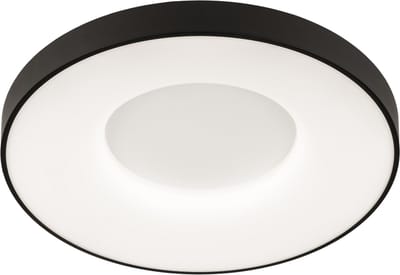 Lumidora Plafondlamp 75031 - Plafonniere - BORLIND - Ingebouwd LED - 30.0 Watt - 3000 Lumen - 6500 Kelvin - Zwart - Kunststof - Met dimmer - Badkamerlamp - ⌀ 49 cm