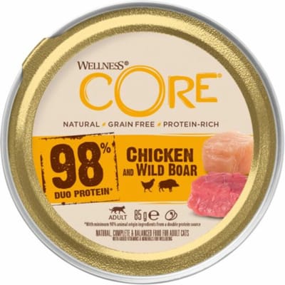 12x Wellness Core Kattenvoer 98% Recipe Kip - Zwijn 85 gr