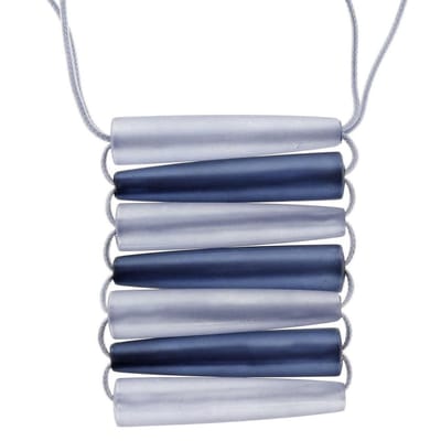 Behave® Lange lila ketting met grote hanger 67 cm - Nikkelvrij, Geschenkverpakking