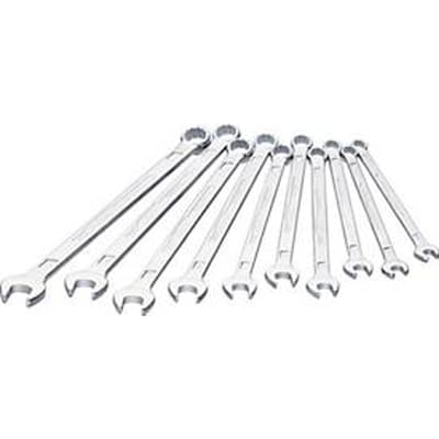 HAZET Combisleutelset 600LG/10, 10-delig, AF 10-19 mm, extra lang, CV-staal, DIN 3113 Form A