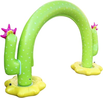 Opblaasbare tuinsproeier - Waterpret sprinkler - Zomerse afkoeling - Kantelbestendige opbouw - 166 cm hoog - Groen