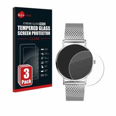 Savvies - Glas Screenprotector voor Liebeskind New Case Mesh (34 mm) - Gehard Beschermglas 9H 3 Stuks