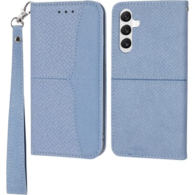 Comfycase Samsung A56 Zacht Boek Hoesje met Koord Blauw
