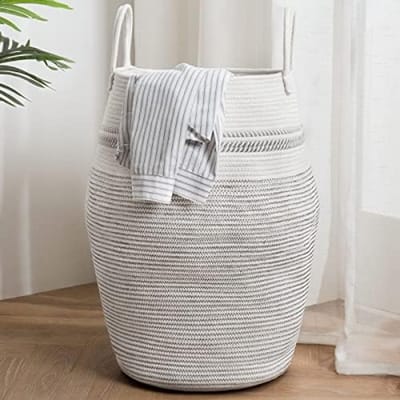 PromoHome Katoenen Touwmand - Handgemaakte Opbergmand voor Huishoudelijk Gebruik