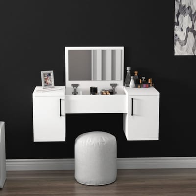Asir - Make-uptafel – Wit – 100 x 74,1 x 35 cm