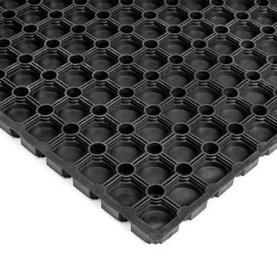 Rubbermat - Rubber ringmat - 120x80cm - Dikte 18mm - Gesloten - Deurmat rubber