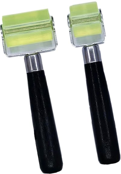 Dailygoods- Aandrukrol Professionele Siliconen - Aandrukrol 30 mm/50 mm - Behangroller - Gereedschap - Rubber - Ergonomisch Handvat - Roller
