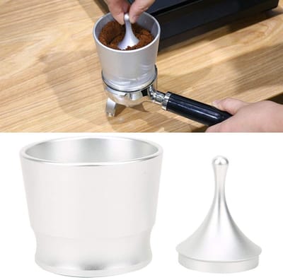 Dailygoods- Koffiepoedercontainer Aluminium - Doseerringenpers - Koffiepoederplukker - Voor het Zetten van Koffie - Verlengde Versheid - Handig in Gebruik - Koffiecontainer