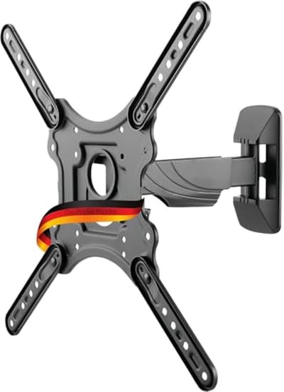 Kantelbare en draaibare TV muurbeugel voor 23-75 inch schermen - Max. belasting 35 kg - VESA 400x400 - Zwart