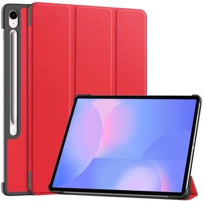 Coverup Tablethoes geschikt voor Samsung Galaxy Tab S10 FE Plus Hoesje - Tri-Fold Book Case met Wake/Sleep - Rood