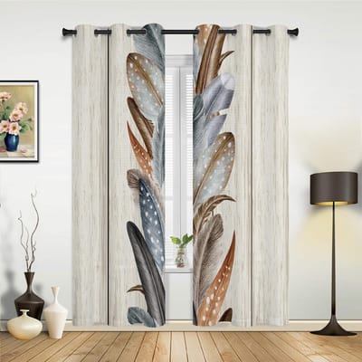 Retro Veer Houtnerf Luxe Raamgordijn voor Woonkamer Slaapkamer Huisdecoratie Keuken voor Raamgordijnen 135W x 60H(cm) x1 gray