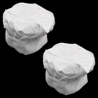 Dailygoods- Chef Hoed 2 Stuks - Verstelbare Band - Katoen/Polyester - Ademend - Duurzaam - Geschikt voor Alle Hoofdmaten - Koksmuts