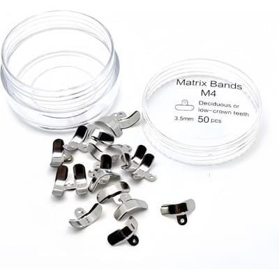 50 stuks Tandheelkundige Metalen Matrixbanden Gevormd Sectioneel Systeem Vulling Tanden Vervanging Gereedschappen Professionele Tandheelkunde