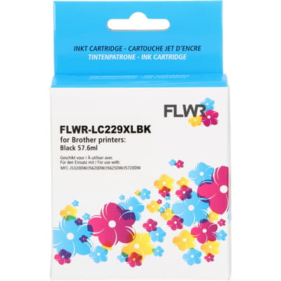 FLWR - Cartridges / Brother LC-229BK / zwart / Geschikt voor Brother