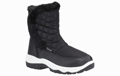 Cotswold Butterrow Textiel Dames Zwarte Winter Middelhoge Laarzen