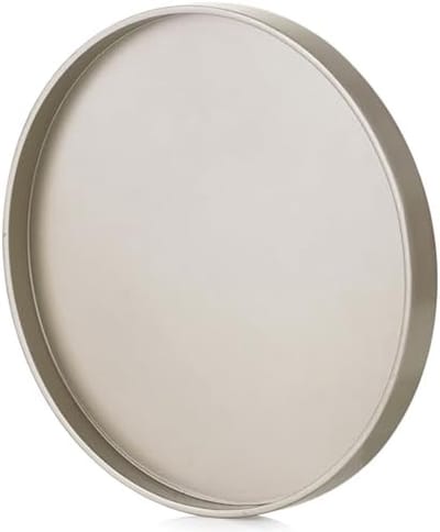 PromoHome Rond Dienblad van Hout - Glanzend Gouden Afwerking voor Tafelorganisatie