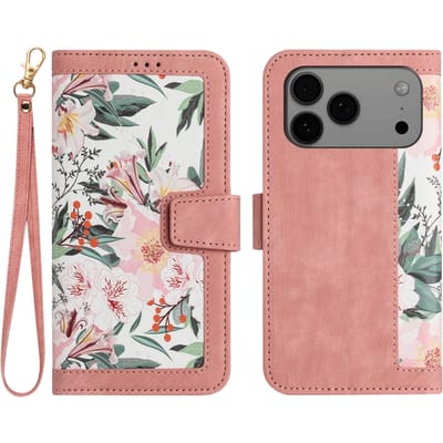 Mocaa Apple iPhone 17 Pro Max Floral Series Bookcase Roze