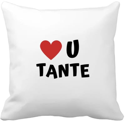 Akyol - love u tante Kussen hoes - Tante - de liefste tante - verjaardag - cadeautje voor tante - tante artikelen - kado - geschenk - 40 bij 40 cm