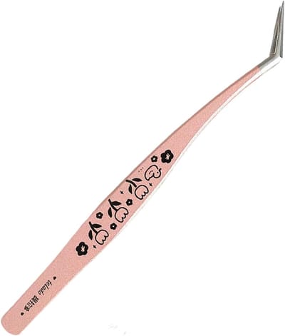 Scrapbooking Pincet - Gebogen Tangetje - Kleine Onderdelen Plaatsen - Roestvrij Staal - 13 cm - Paars