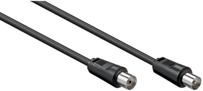 IEC (m) - IEC (v) coaxkabel / recht - zwart - 0,50 meter