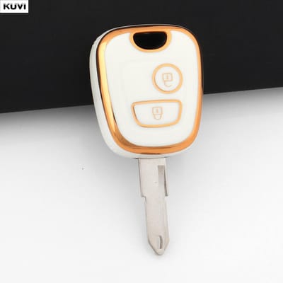 Roze TPU Auto Afstandsbediening Slimme Sleutel Hoes Cover Shell Fob Sleutelhanger Voor Peugeot 107 206 207 307 Voor Citroen C1 C2 C3 C4 Voor Toyota Aygo white