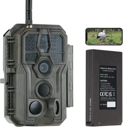 Wildcamera met wifi - Nachtzicht camera - Natuur observeren - 64MP beeldkwaliteit - 1296P video - Camouflage
