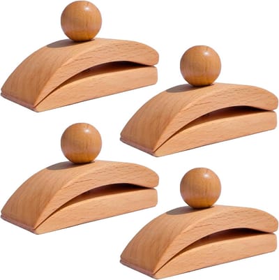 4 stuks - houten wandhaken - Geschikt voor tapijten, gipsplaten, stoffen, slaapkamers, woonkamers, appartementen, kantoren, enz.