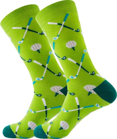 Golfsokken - Sokken met green, golfclubs & golfballen - Dames/Mannen Maat 40 t/m 46 Golfing/Golfers