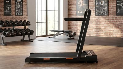 Loopband voor Thuis – House&Garden PowerIncline X16 Pro – Walking Pad met 16% Helling – Inklapbare Elektrische Loopband met Leuningen – 3.0 PK Borstelloze Motor – 1-10 km/u – Max 136 kg – Oranje/Zwart