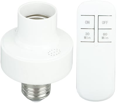 Dailygoody - Afstandsbediening Gloeilamp Socket - Draadloze Lamp Socket - Ultralage Stroomverbruik - Geschikt voor 100W LED - Eenvoudig te gebruiken -