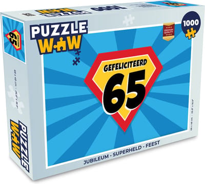 Puzzel Jubileum - Superheld - Feest - Legpuzzel - Puzzel 1000 stukjes volwassenen