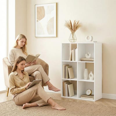 Pugsdrly Boekenkast, staand schap met 3 niveaus, smal schap met kantelbeveiliging, opbergrek voor woonkamer, slaapkamer, kantoor, wit