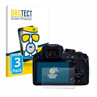 BROTECT - Screenprotector voor Panasonic Lumix DC-FZ82D - Folie Beschermfolie Beschermglas matte 3 Stuks