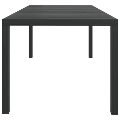 vidaXL - Tuintafel - 185x90x74 - cm - aluminium - en - HKC - zwart