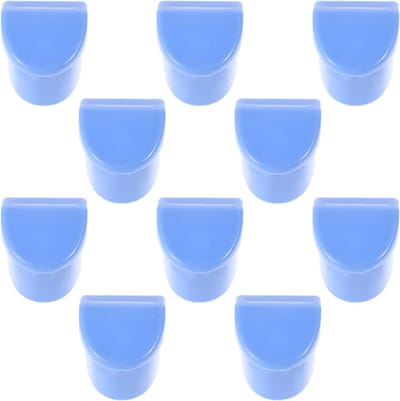 Bedrail Eindkappen - Leuning Beschermers - Veiligheid Verhoging - Eenvoudige Installatie - 10 Stuks - Blauw
