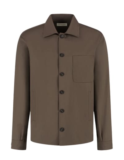 Duquezzi Wool Blend Overshirt Overshirts Bruin Dqa50026007