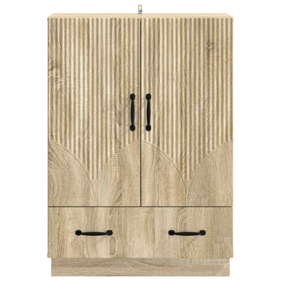 vidaXL - Dressoir - met - lade - Sonoma - Eiken - 66 - x - 34,5 - x - 92 - cm - Bewerkt - hout