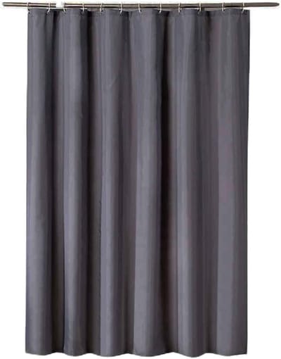 MODFU Douchegordijn – 180x220 cm – Waterafstotend & snel drogend – Met ringen – Stijlvol donkergrijs badkamer gordijn – Wasbaar – Polyester – Donkergrijs