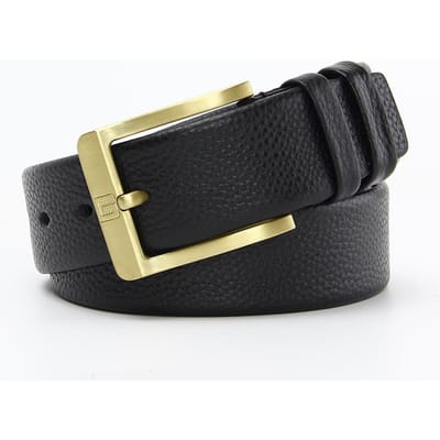 Nieuwe Riem voor Mannen Echt Leer Zakelijk Toplaag Koeienhuid Gesp Riem Eenvoudige Klassieke Heren Broekriem 110-130cm black