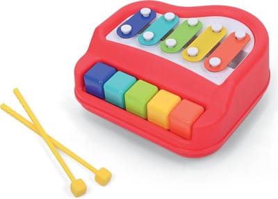 Kidoozie Happy Keys Music Maker - Musical Fun for 12 Months + Toddlers - 2-in-1 Piano & Xylophone!