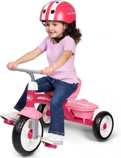 Driewieler voor Peuters - Peuter Fiets - Buiten Spelen - Verstelbare Stoel - Large - Roze