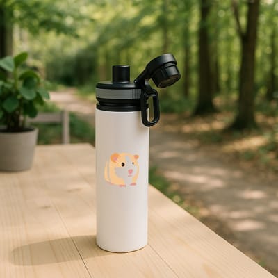 Hacebo® - Cavia's waterfles met draaidop grijs - Cavia - Dieren liefhebbers - Knaagdier - hamster - dieren - water fles - 850ML