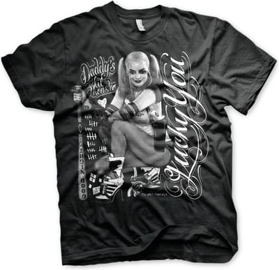 DC Comics Suicide Squad Heren Tshirt -L- Harley Quinn - Lucky You Zwart