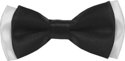 Fako Fashion - Kinder Vlinderstrik - Vlinderdas - Kinderstrik - Strik - Duo Tone - 10cm - Zwart/Wit