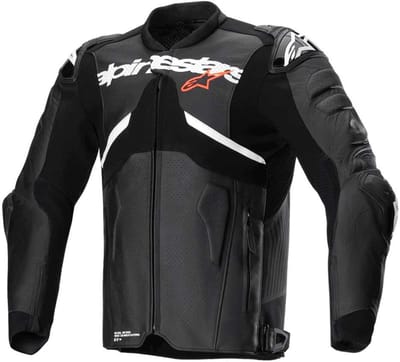 Alpinestars Atem V5 Leren Jas Zwart Wit - Maat 60 - Jas