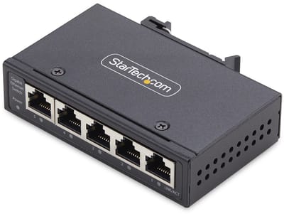 StarTech.com 5-Port Unmanaged Industrial Ethernet Switch - IP30 - TAA - switch - 5 ports - unmanaged - TAA Compliant
